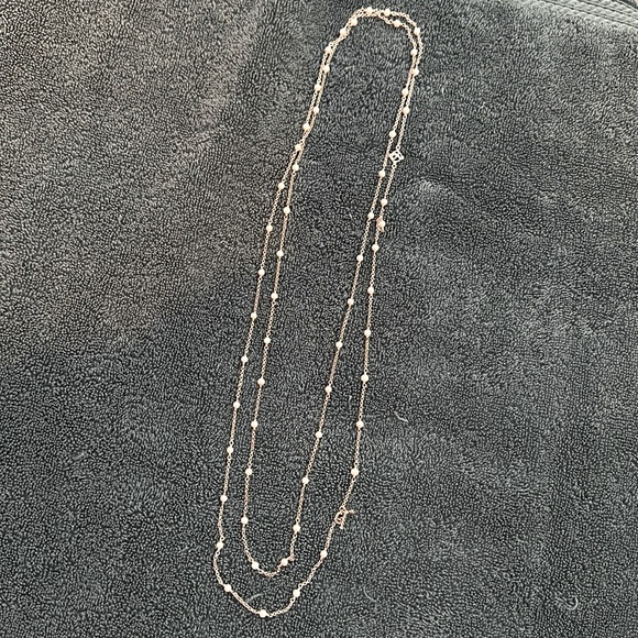 David Yurman 60” pearl & silver necklace - Picture 1 of 6